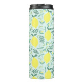 Lemon botanische Monogramm-Muster thermische Tumbl Thermosbecher (Rückseite)