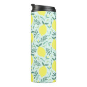 Lemon botanische Monogramm-Muster thermische Tumbl Thermosbecher (Nach rechts gedreht)