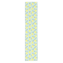 Lemon Botanische Muster kurz Tischläufer
