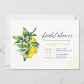 Lemon Botanisches Brautparty Einladung (Vorderseite)