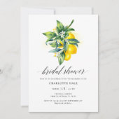 Lemon Botanisches Brautparty Einladung (Vorderseite)