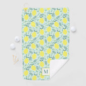 Lemon Botanisches Mongramm-Golf-Handtuch Golfhandtuch (Insitu)