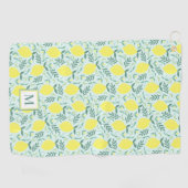Lemon Botanisches Mongramm-Golf-Handtuch Golfhandtuch (Horizontal)