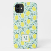Lemon botanisches Monogramm Muster Case-Mate iPhon iPhone Hülle (Rückseite)