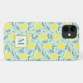 Lemon botanisches Monogramm Muster Case-Mate iPhon iPhone Hülle (Rückseite (Horizontal))