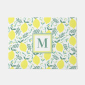 Lemon-botanisches Monogramm-Muster Fußmatte (Vorderseite)