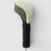 Lemon-botanisches Monogramm-Muster Golf Headcover (angewinkelt)