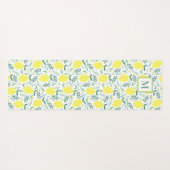 Lemon-botanisches Monogramm-Muster Yogamatte (Rückseite (Horizontal))