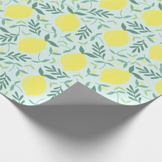 Lemon botanisches Musterpapier Geschenkpapier (Ecke)