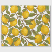 Lemon botanisches nahtloses Muster Geschenkpapier (Flach)