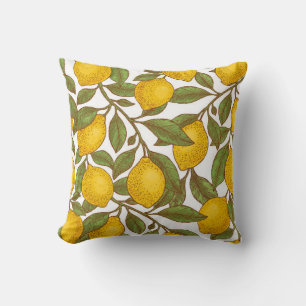 Lemon botanisches nahtloses Muster Kissen