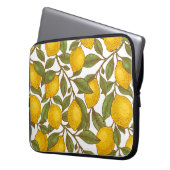 Lemon botanisches nahtloses Muster Laptopschutzhülle (Vorderseite Links)