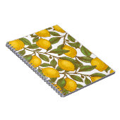 Lemon botanisches nahtloses Muster Notizblock (Rechte Seite)