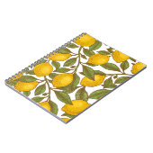 Lemon botanisches nahtloses Muster Notizblock (Linke Seite)