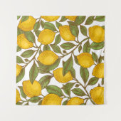 Lemon botanisches nahtloses Muster Wandteppich (Vorderseite (Horizontal))