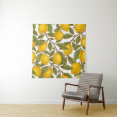 Lemon botanisches nahtloses Muster Wandteppich (Beispiel)