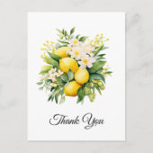Lemon Bouquet mit weißen Blüten Vielen Dank Postkarte (Vorderseite)