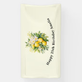 Lemon Bouquet with White Blossoms Birthday Banner (Vertikal)