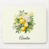Lemon Bouquet with White Blossoms Mousepad (Vorne)