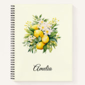 Lemon Bouquet with White Blossoms Notizblock (Vorderseite)