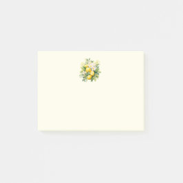 Lemon Bouquet with White Blossoms Post-it Klebezettel