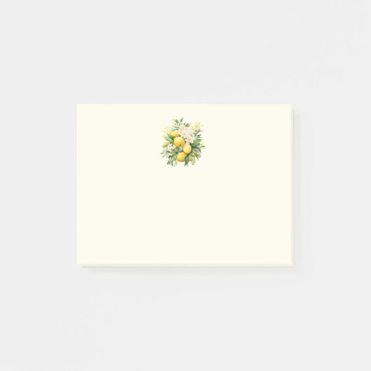 Lemon Bouquet with White Blossoms Post-it Klebezettel (Vorderseite)
