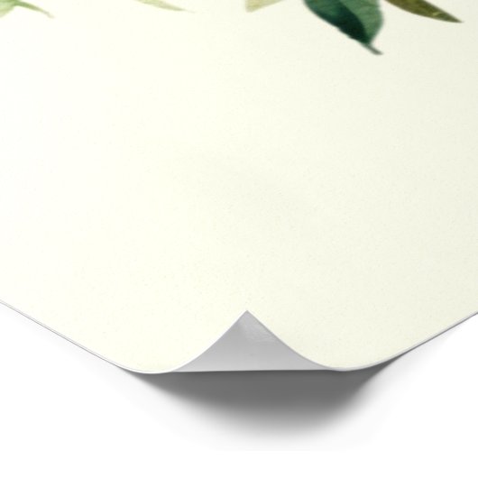 Lemon Bouquet with White Blossoms Poster (Ecke)