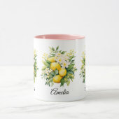 Lemon Bouquet with White Blossoms Tasse (Zentrum)