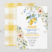 Lemon Bow Main Squeeze Brautparty-Einladung Einladung (Vorne/Hinten)