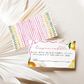 Lemon & Bows Baby Shower Diaper Raffle Entry  Begleitkarte