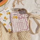 Lemon Bows Girls Babydusche Einladung