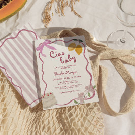 Lemon Bows Girls Babydusche Einladung