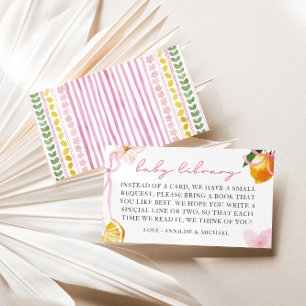 Lemon & Bows Mädchen Bücher für Baby-Bibliothek Begleitkarte