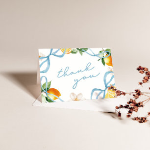 Lemon & Bows Whimsical Boys Babyparty Dankeskarte