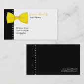 Lemon BowTie Business Card Visitenkarte (Vorne/Hinten)