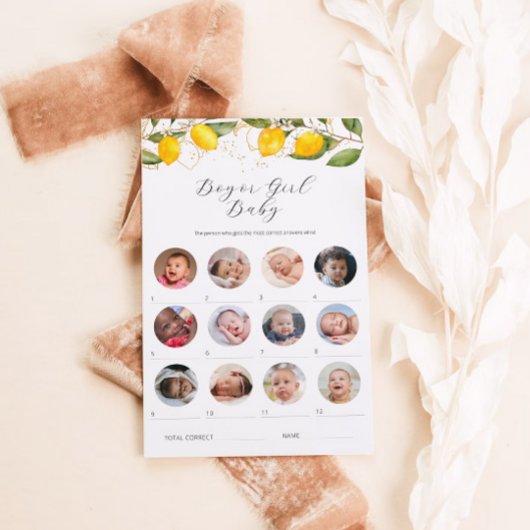 Lemon Boy or Girl Baby Showspiel