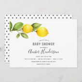 Lemon Branch Baby Dusche Einladung (Vorne/Hinten)