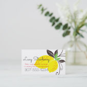 lemon branch home baking bakery business cards visitenkarte (Stehend Vorderseite)