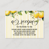 Lemon Branch Mediterranean Summer Brautparty Begleitkarte (Vorderseite)