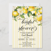 Lemon Branch Mediterranean Summer Brautparty Einladung (Vorderseite)