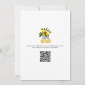 Lemon Branch Mediterranean Summer Brautparty Einladung (Rückseite)