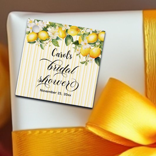 Lemon Branch Mediterranean Summer Brautparty Geschenkanhänger