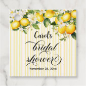 Lemon Branch Mediterranean Summer Brautparty Geschenkanhänger (Vorderseite)