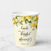 Lemon Branch Mediterranean Summer Brautparty Pappbecher (Vorderseite)
