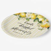Lemon Branch Mediterranean Summer Brautparty Pappteller (Schrägansicht)