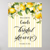 Lemon Branch Mediterranean Summer Brautparty Poster (Vorne)