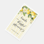 Lemon Branch Mediterranean Summer Brautparty Serviette (Ecke)