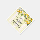 Lemon Branch Mediterranean Summer Brautparty Serviette (Ecke)
