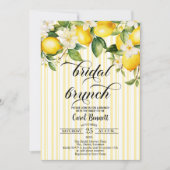 Lemon Branch Mediterranean Summer Bridal Brunch Einladung (Vorderseite)