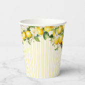 Lemon Branch Mediterranean Summer Bridal Brunch Pappbecher (Rückseite)